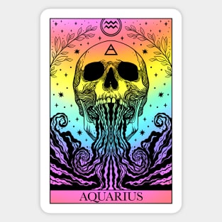 Zodiac sign tarot card Aquarius Sticker